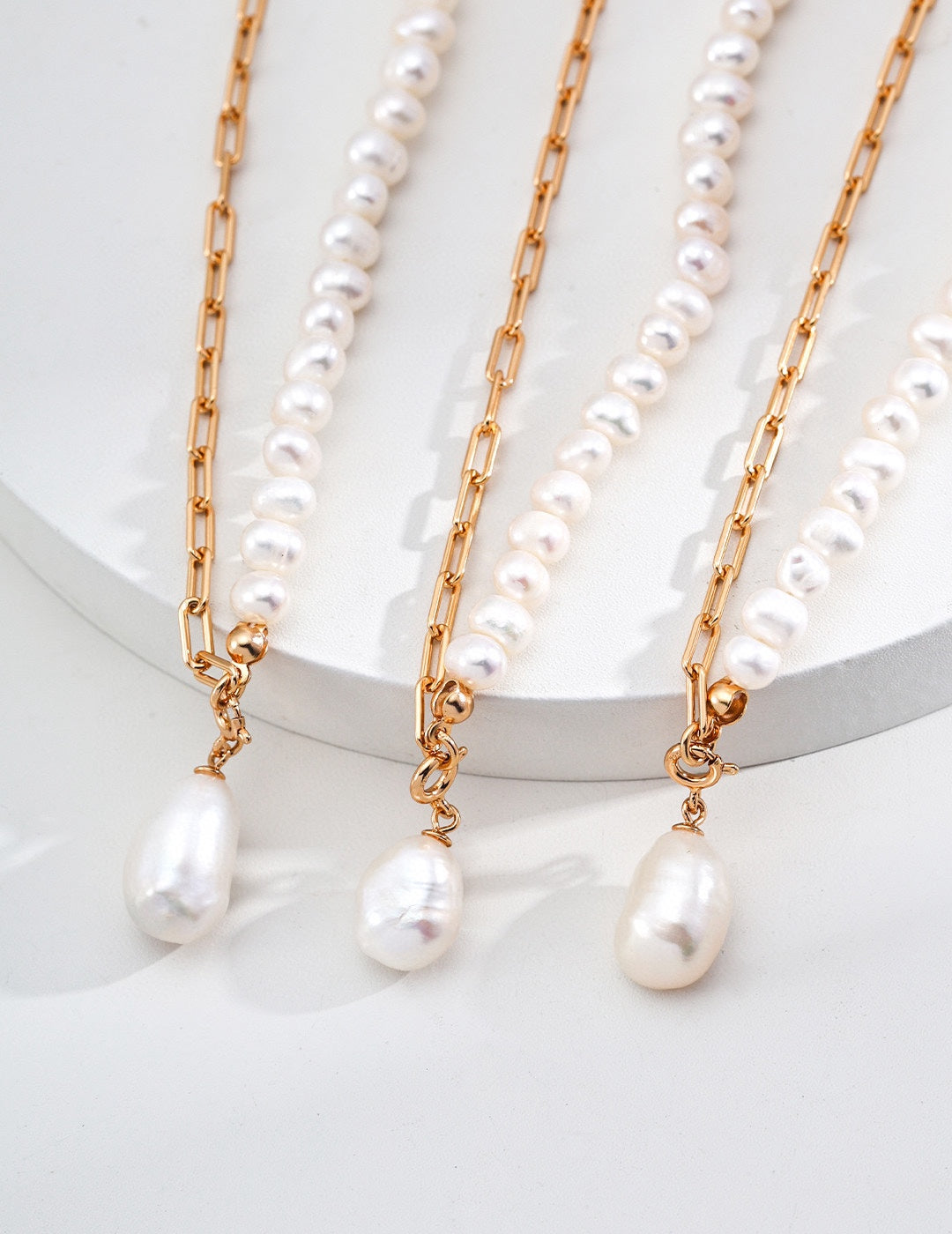 Minimalist French Natural Pearl Necklace