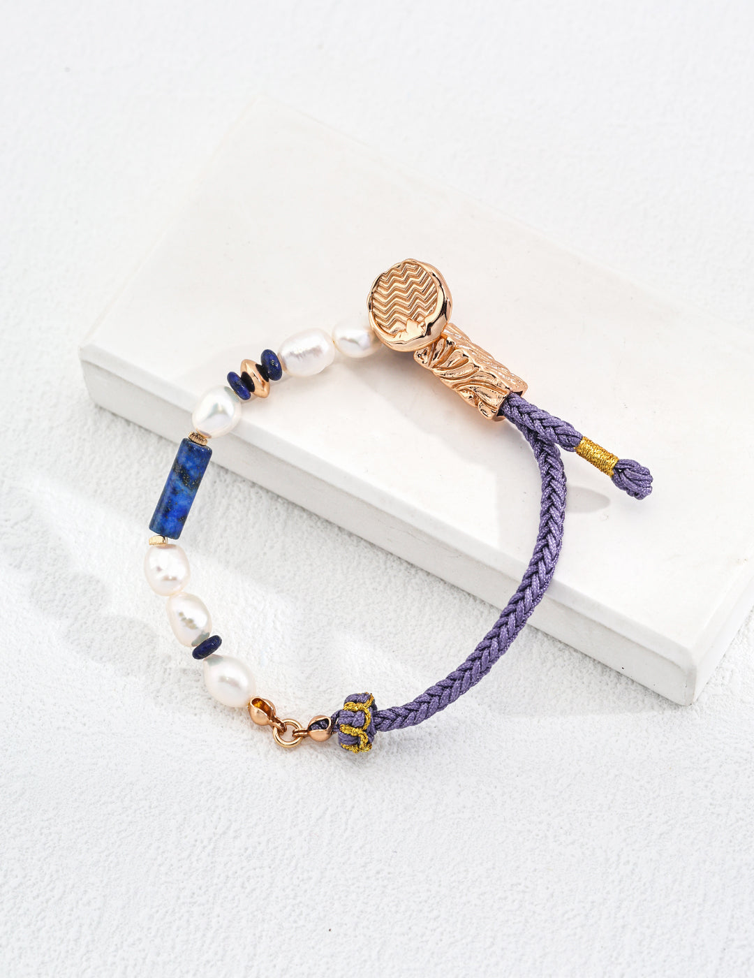 Natural Pearl & Lapis Lazuli Bracelet - with S925 Sterling Silver